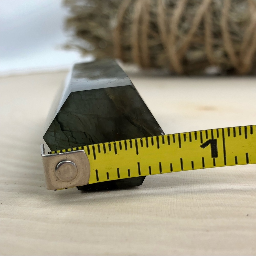 Labradorite Stone Healing Crystal Pyramid Tower Wand Point Obelisk Rock - Picture 6 of 7